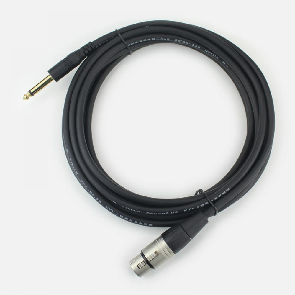 Cablu audio pentru microfon cu conectori XLR mama - Jack 6.5 tata de 15 M