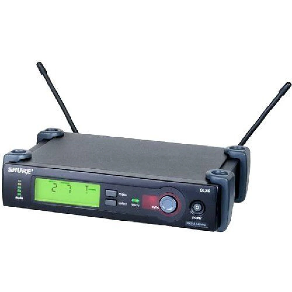 Microfon Wireless Profesional Shure SLX2/Beta 58A cu Stație SLX4, Selecție Automată a Frecvenței, Sistem Audio Hi-Fi Wireless, Ecran LCD