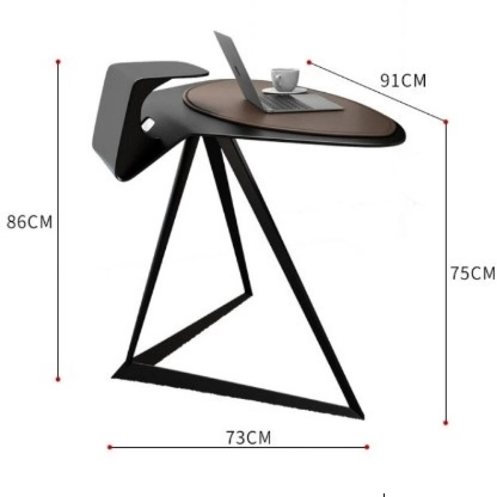 Birou ergonomic pentru laptop, eleganță italiană minimalistă, dimensiuni compacte, confort optimizat