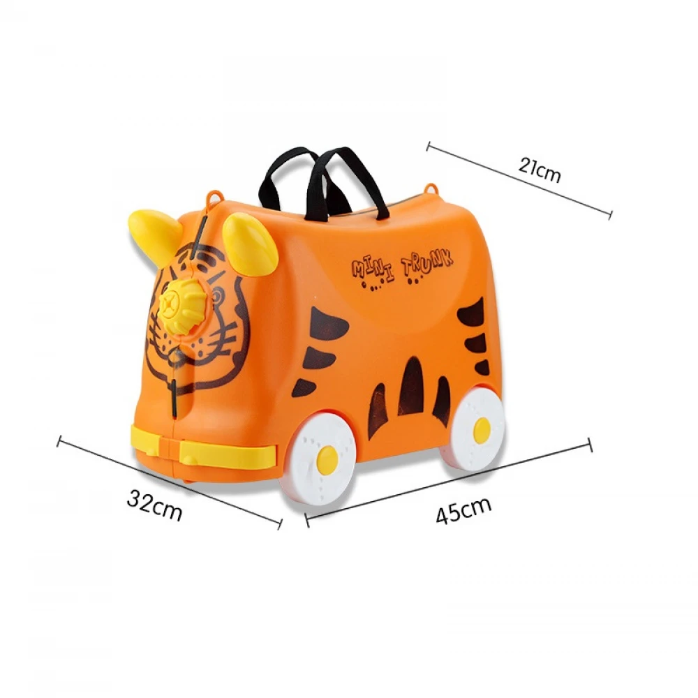 Troler Ride-On Pentru Copii, Valiza cu 4 roti directionale , Curea Transport, Suport Picioare, Blocare Incuietoare, Centuri de Siguranta, Usoara si Durabila, Roti Rezistente,18 Litri, +3ani