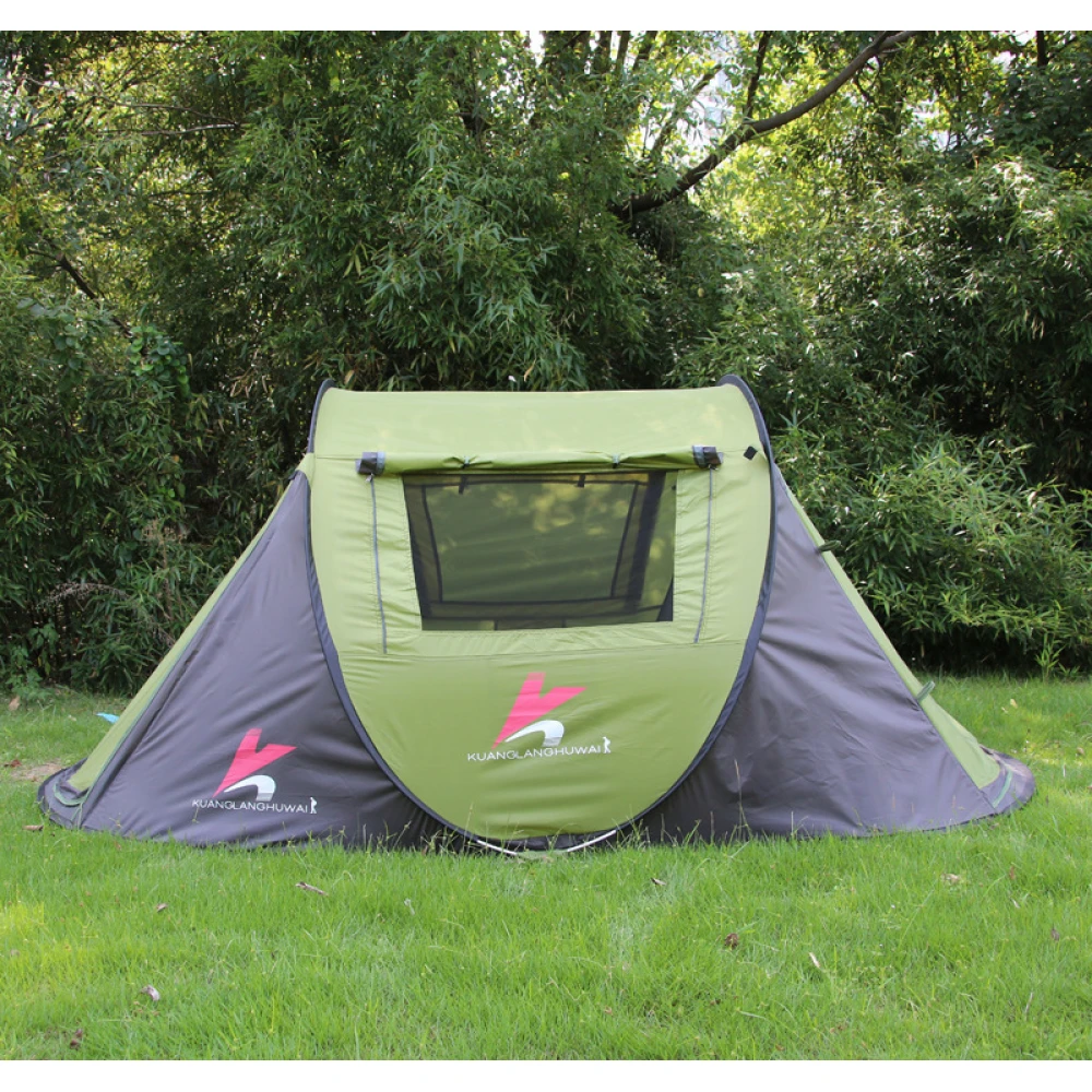 Cort Camping, 3 Persoane, Desfasurare Automata intr-o Secunda, Structura din Aluminiu / Munte / Aventura / Exterior / Drumetie