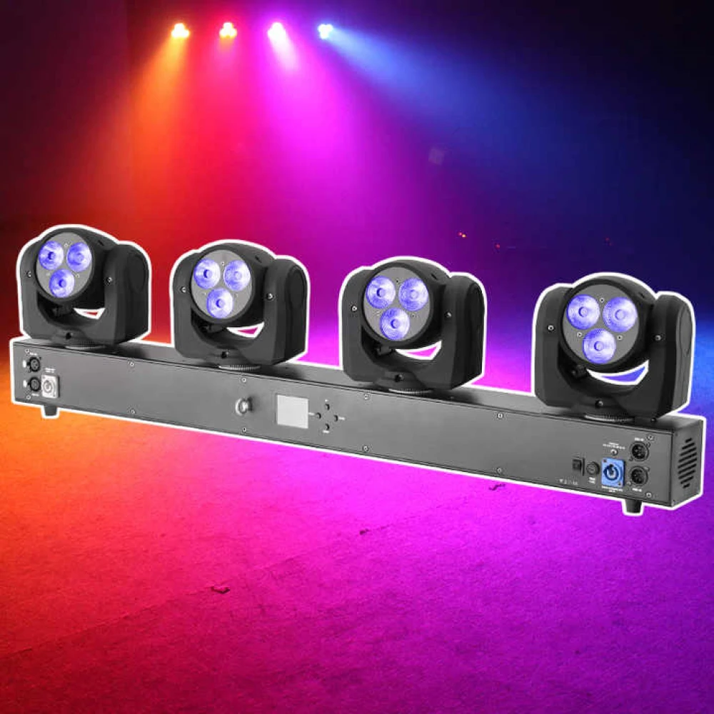 Bara de Lumini LED RGBW 4x10W Multicolor cu Display LCD, DMX si Control Muzical