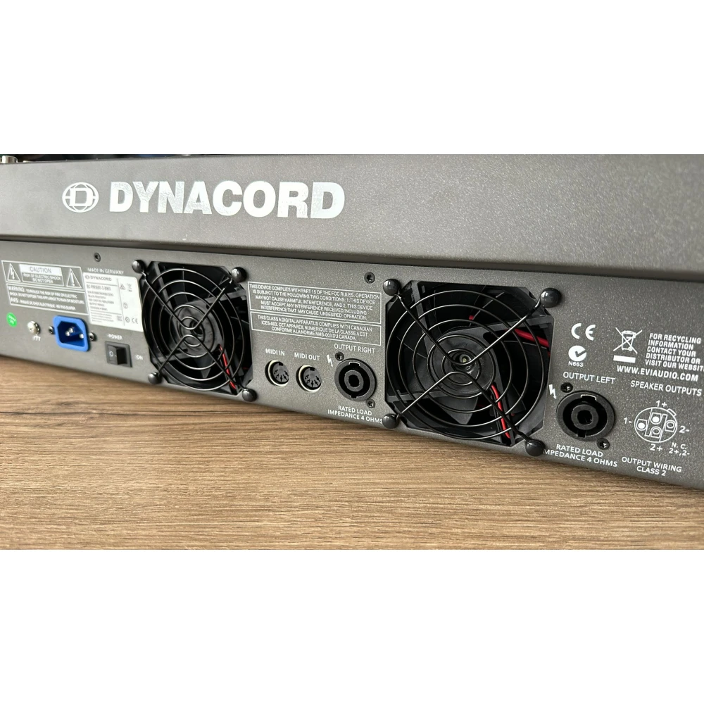 Mixer Audio Dynacord Profesional Amplificat, PowerMate 1600-3, 2X1000W, 16 Canale, Egalizator 11 benzi, Phantom power 48V