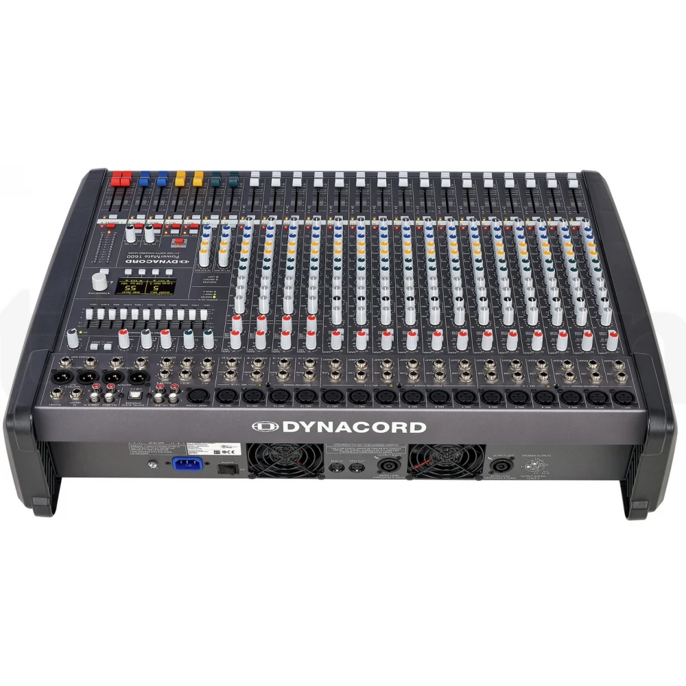 Mixer Audio Dynacord Profesional Amplificat, PowerMate 1600-3, 2X1000W, 16 Canale, Egalizator 11 benzi, Phantom power 48V