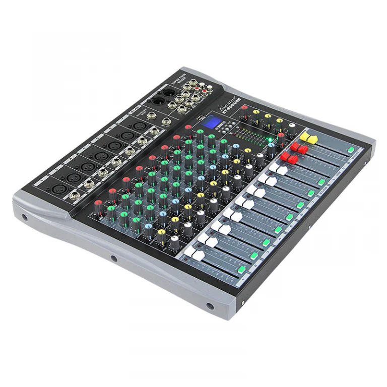 Mixer Audio 8 Canale, Fără Amplificare, Profesional, Bluetooth, USB/MP3, ecran LCD, Egalizator, Efecte