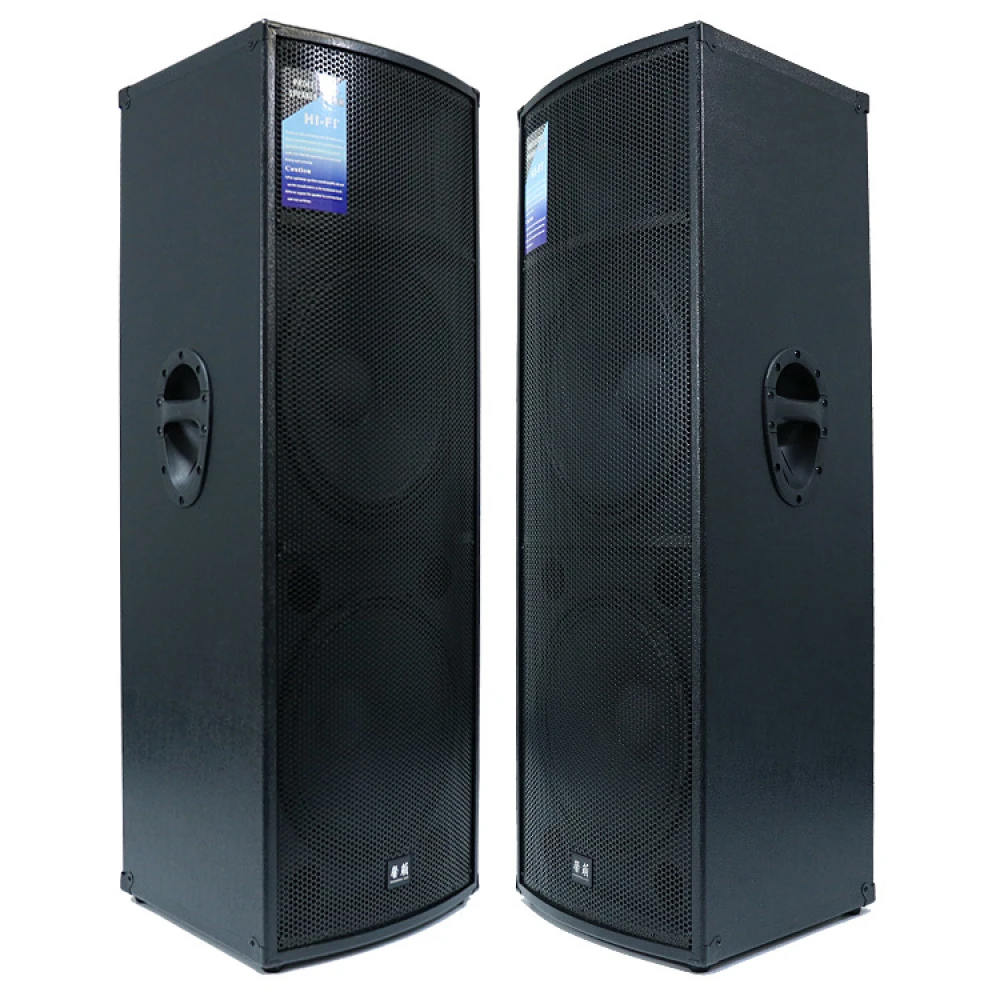 Set 2 Boxe Duble Pasive de 15 Inch, 650 + 650 W, Echipament Profesional de Divertisment Audio Pentru Scenă, Nunți, Familie, KTV, Conferință, Karaoke