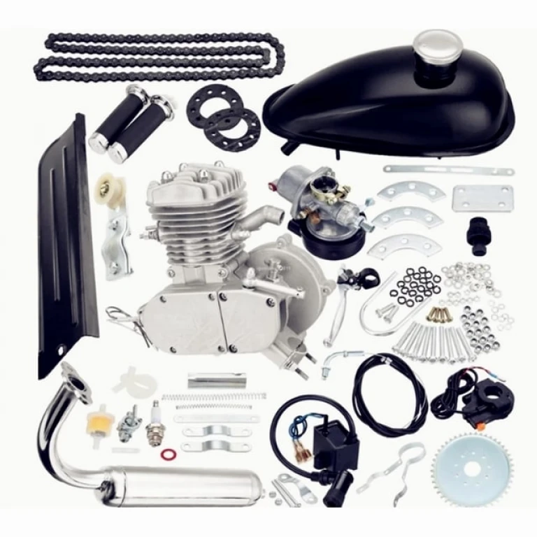 Kit complet motor de bicicletă 50/80 cc în 2 timpi, 3,2 CP, instalare simplă, motor moto/velo