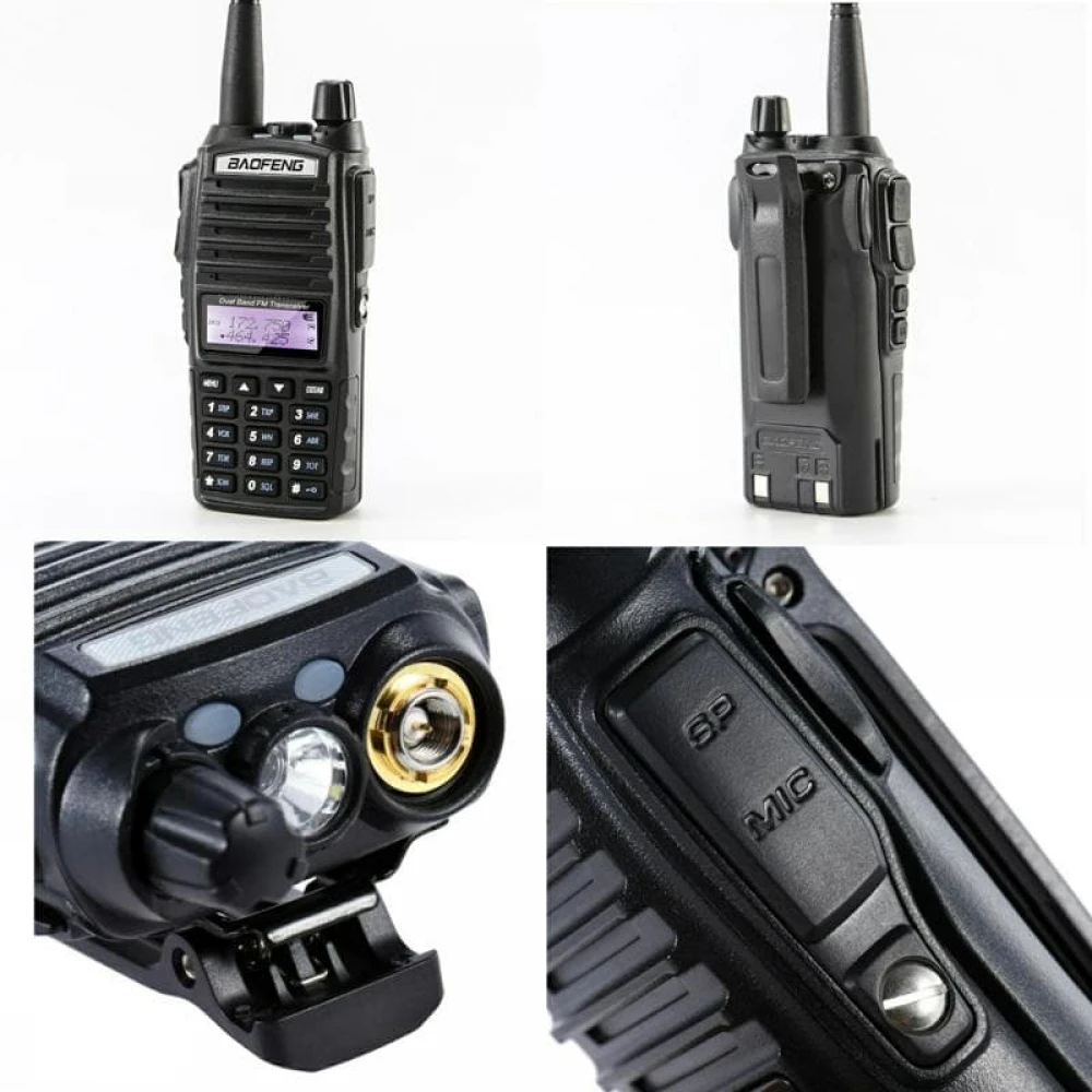 Statie Radio portabila emisie receptie Baofeng UV 82 , Dual Band, 10W, Walkie Talkie, Radio FM, acumulator 2800 mAh, Casca cu microfon