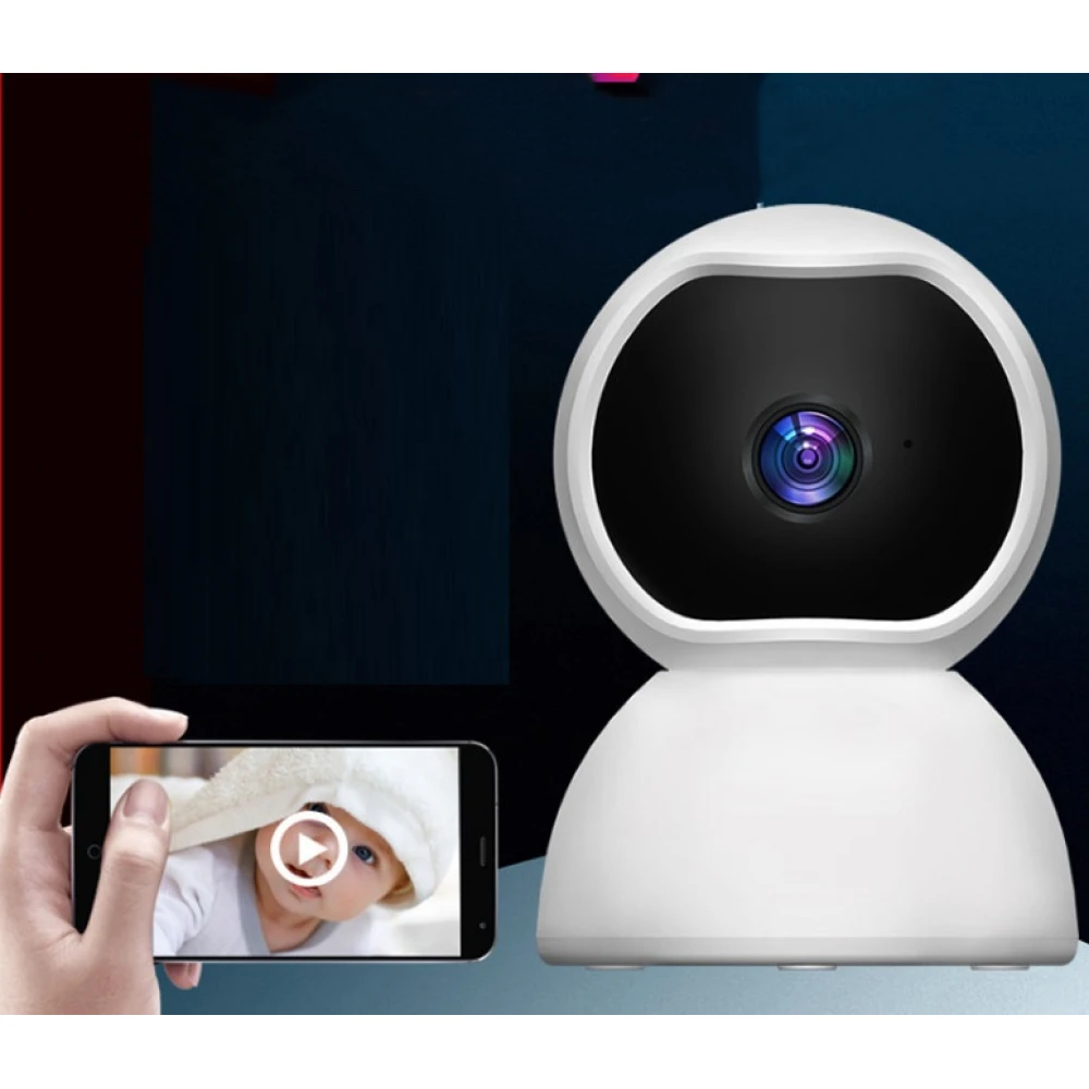 Camera supraveghere smart WI-FI, Monitor bebeluși, copii, animale, casa / Rotire 360 / Comunicare bidirecțională / Night vision cu detecție mișcare 