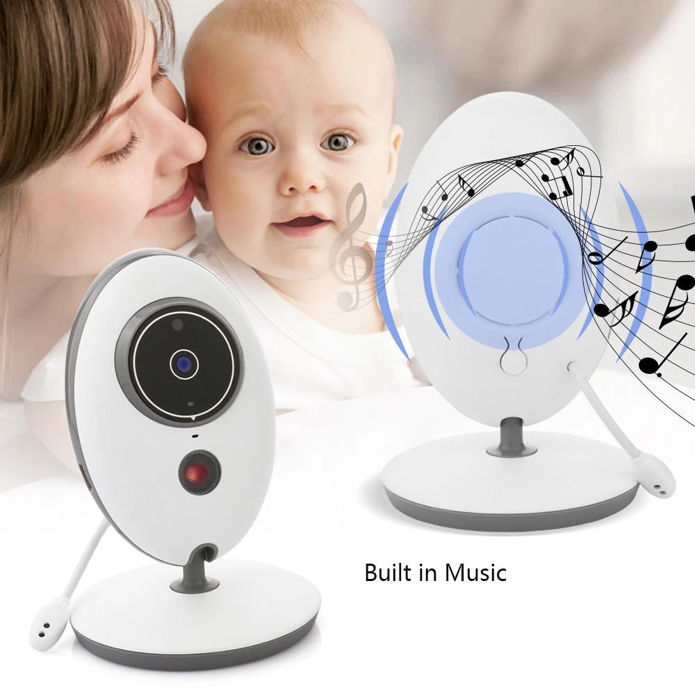 Baby Monitor Wireless, bidirecțional cu VIDEO + AUDIO + Night Vision,  monitorizare temperatură, 8 cântece de leagăn