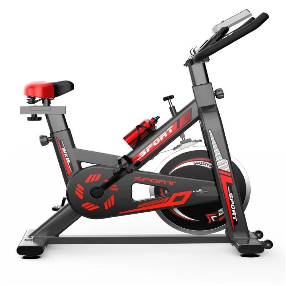 Bicicletă adulți fitness spinning medicinală - indoor, cu volantă 10kg, ghidon și șa reglabile, greutate maxima 150kg