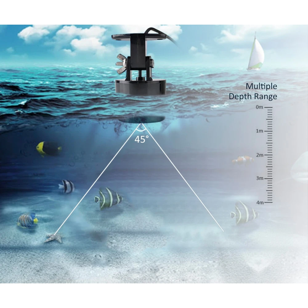 Sonar Fish Finder portabil cu ecran LCD, pentru pescărie, pentru localizarea peștilor, determinării adâncimii apei la mare, lac, râu sau baltă