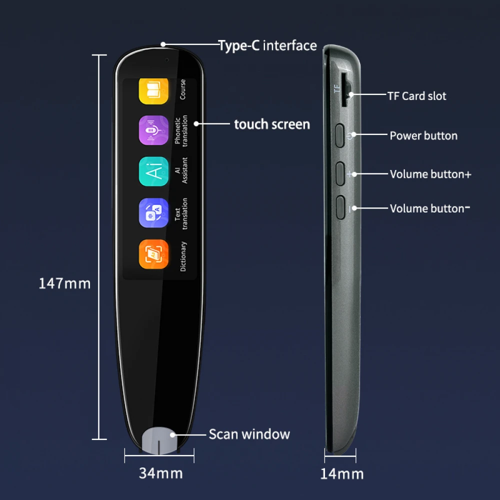 Stilou portabil cu scanner  pentru traducere instant 112 limbi internaționale