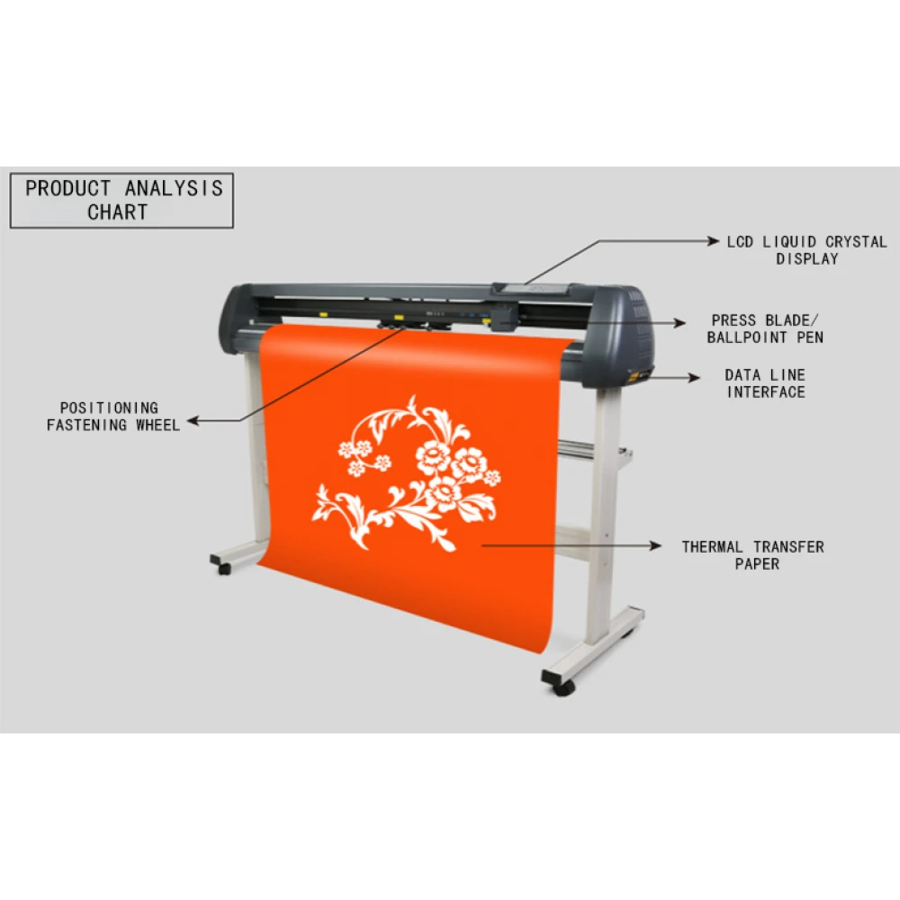 Cutter plotter SK-1350T profesional, 1350 mm lățime, USB, software Arcut, pentru tăiere contur - producție publicitară