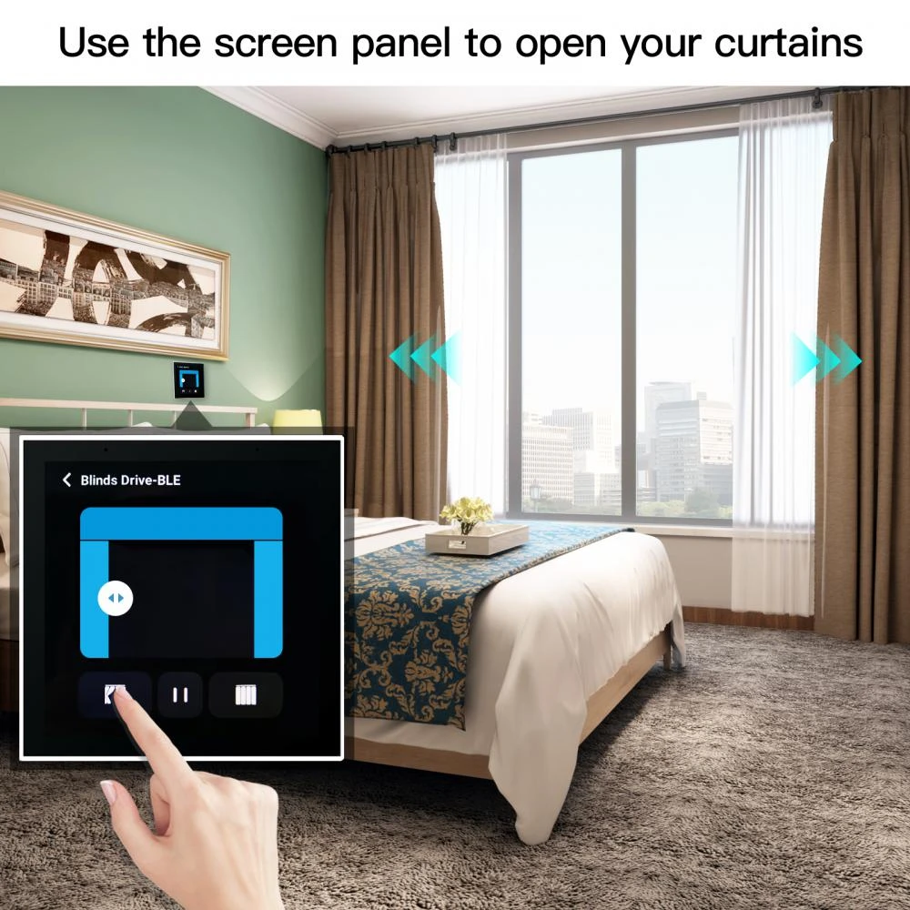 Panou de control cu touch Smart WiFi Sonoff , Tuya, ZigBee, 5 W, Ecran 3.95 Inch, Multitouch