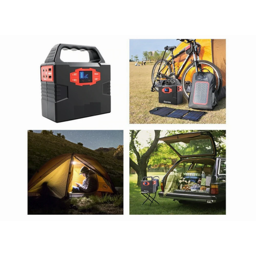 Baterie externă laptop power bank camping, pescuit, de 40800 MAH, cu priză 230 V încorporată , invertor auto, 2 USB, 3 ieșiri de 12 V, 1 intrare panou solar