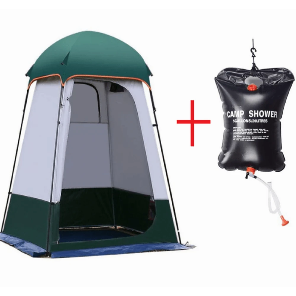 Cort portabil pentru duș sau toaletă, impermeabil, 240 x 160 cm, pentru camping și drumeții, duș solar CADOU