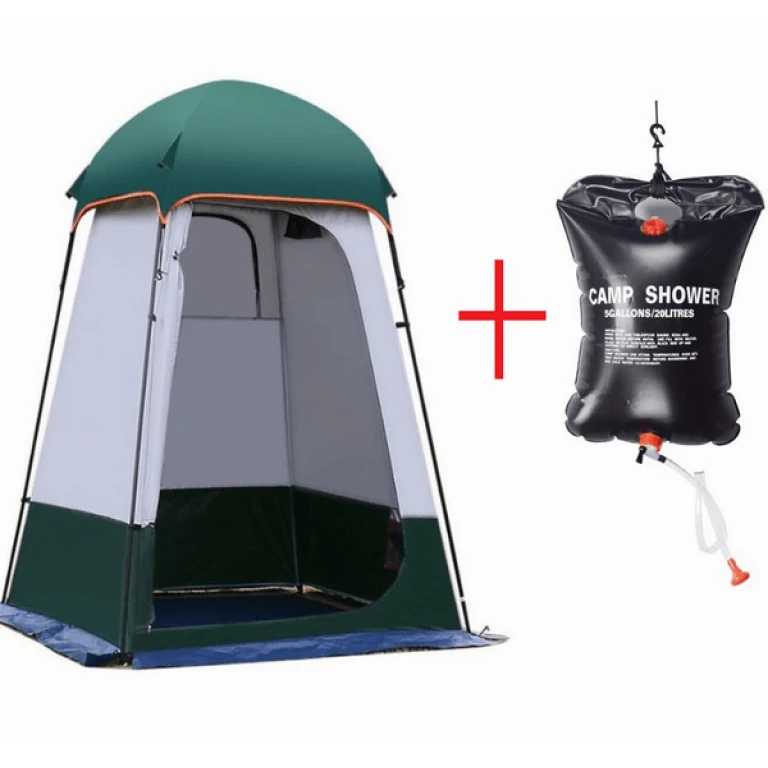 Cort portabil pentru duș sau toaletă, impermeabil, 240 x 160 cm, pentru camping și drumeții, duș solar CADOU