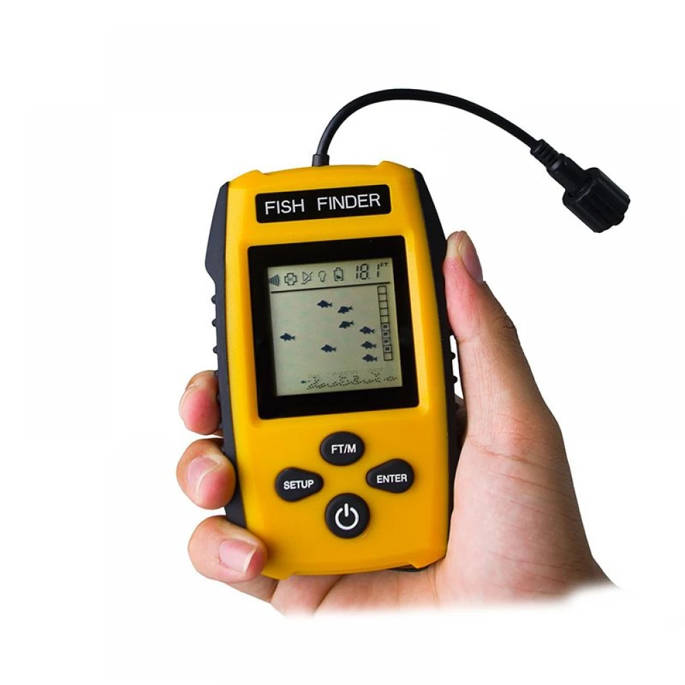 Sonar Fish Finder portabil cu ecran LCD, pentru pescărie, pentru localizarea peștilor, determinării adâncimii apei la mare, lac, râu sau baltă