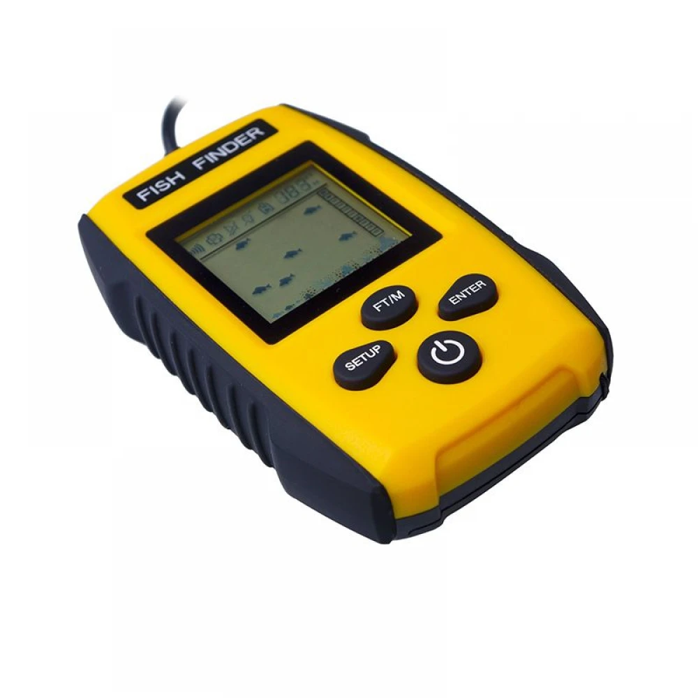 Sonar Fish Finder portabil cu ecran LCD, pentru pescărie, pentru localizarea peștilor, determinării adâncimii apei la mare, lac, râu sau baltă