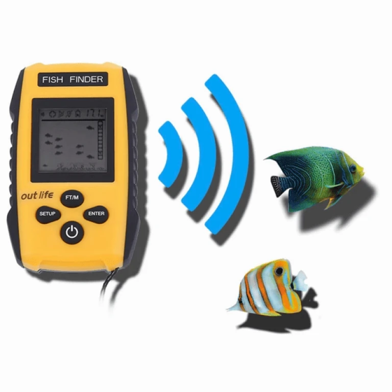 Sonar Fish Finder portabil cu ecran LCD, pentru pescărie, pentru localizarea peștilor, determinării adâncimii apei la mare, lac, râu sau baltă