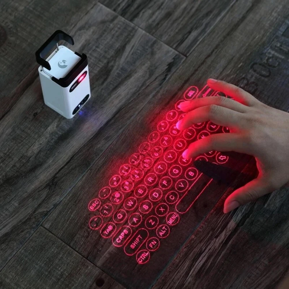 Tastatură Virtuală cool cu proiecție laser / Conectivitate prin Bluetooth și Usb, pentru mobil, tabletă sau televizor smart / Baterie Externă  M1