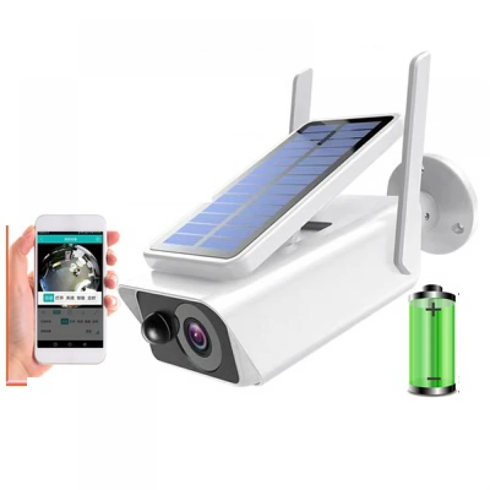 Cameră de supraveghere autonomă SatLink™  WI-FI, baterie reîncărcabilă cu Panou solar, vedere nocturnă, slot Micro SD Card, 1080p Full HD, senzor mișcare cu avertizare