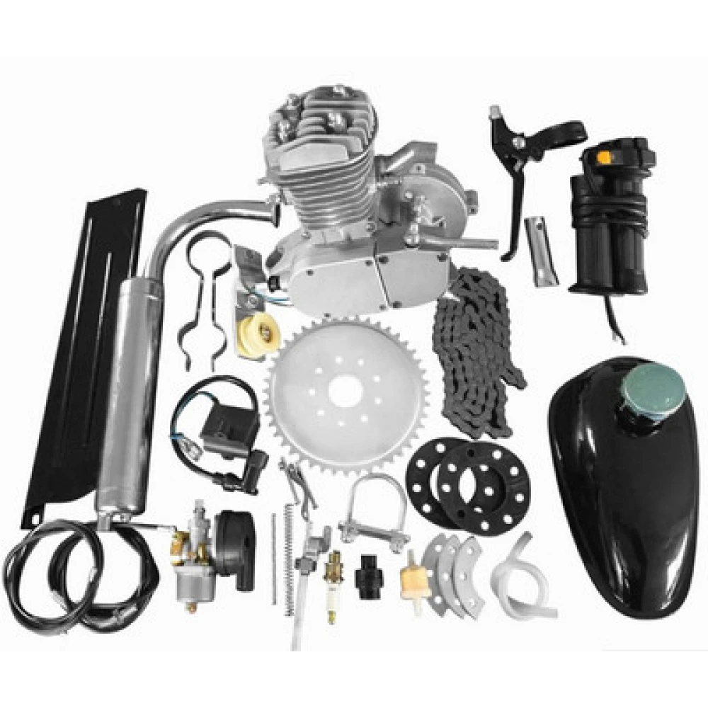 Kit complet motor de bicicletă 50/80 cc în 2 timpi, 3,2 CP, instalare simplă, motor moto/velo