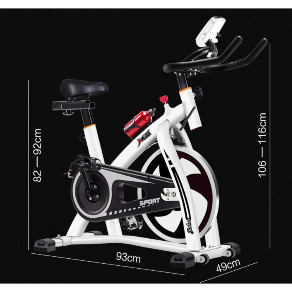 Bicicletă adulți fitness spinning medicinală - indoor, cu volantă 10kg, ghidon și șa reglabile, greutate maxima 150kg