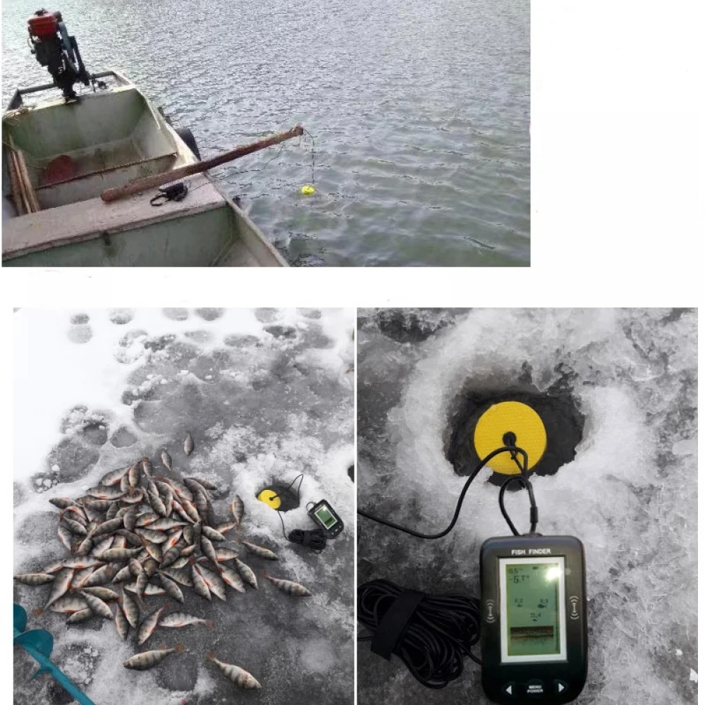 Sonar Erchang Fish Finder xf-02c pentru pescărie portabil cu ecran LCD, pentru localizarea peștilor, determinării adâncimii apei la mare, lac, râu sau baltă