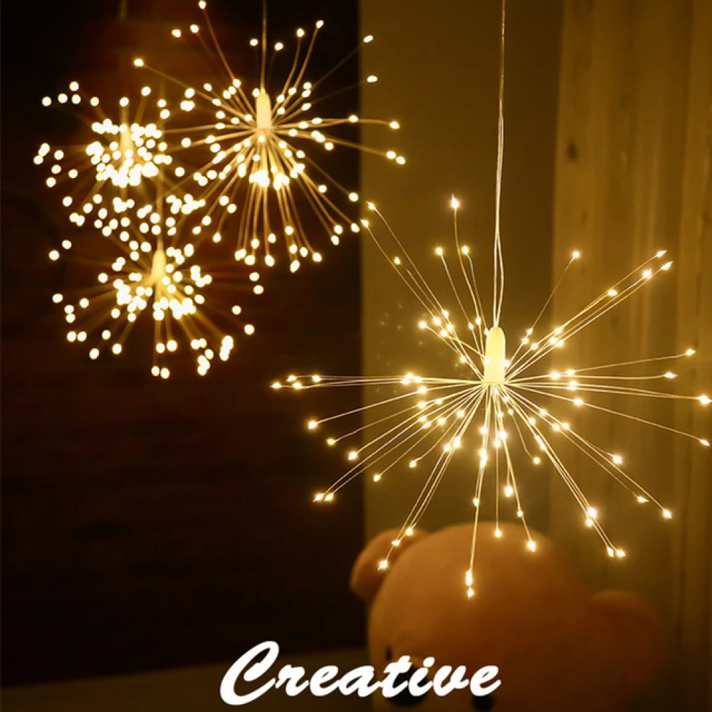 Set de 3 lămpi decorative cu lumini LED în formă de artificii cu 200Led-uri / Terase - Lounge Creative