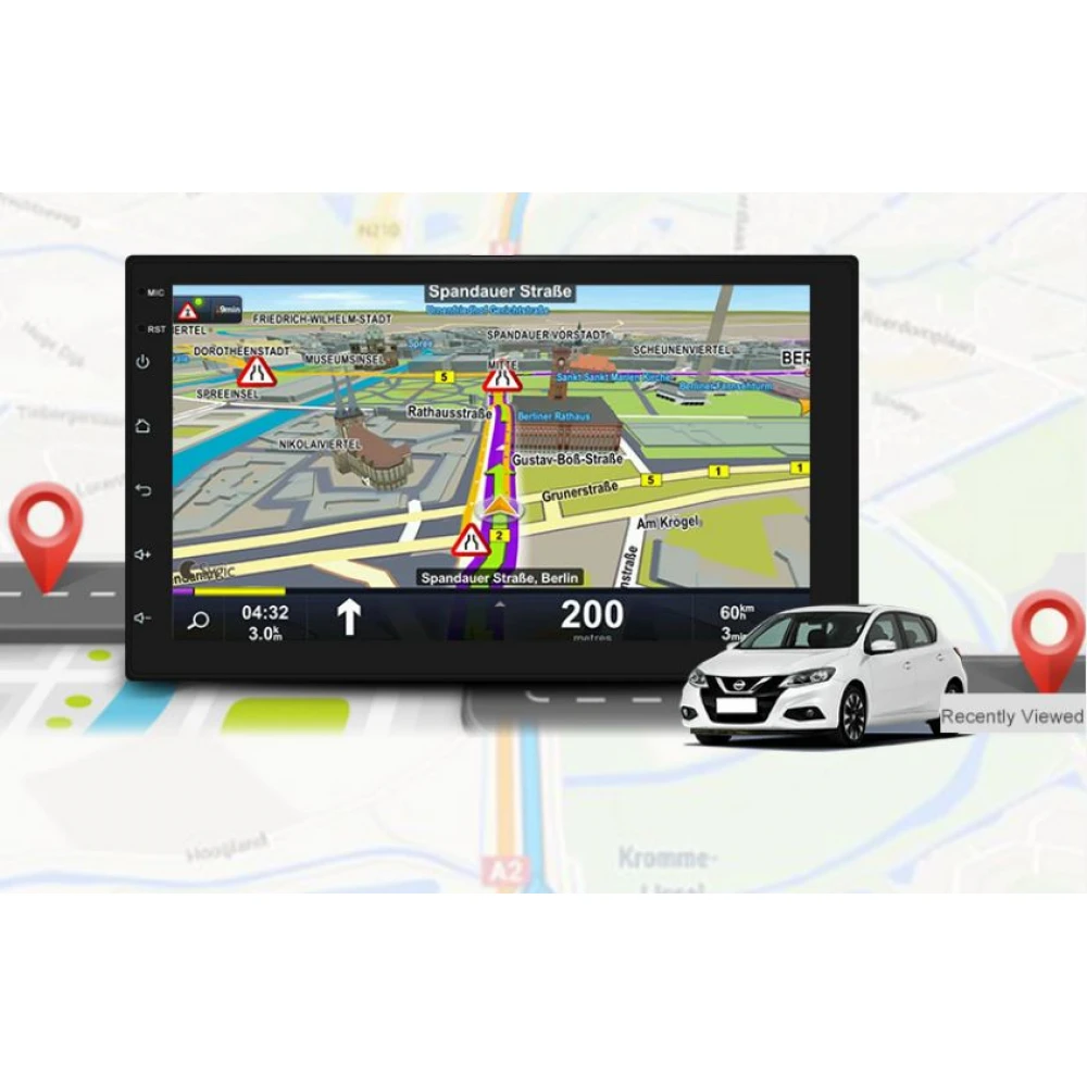 Navigație auto multimedia, 2 DIN, Android, GPS, Radio DVD Player Mp5, Video, 7 inch, WiFi