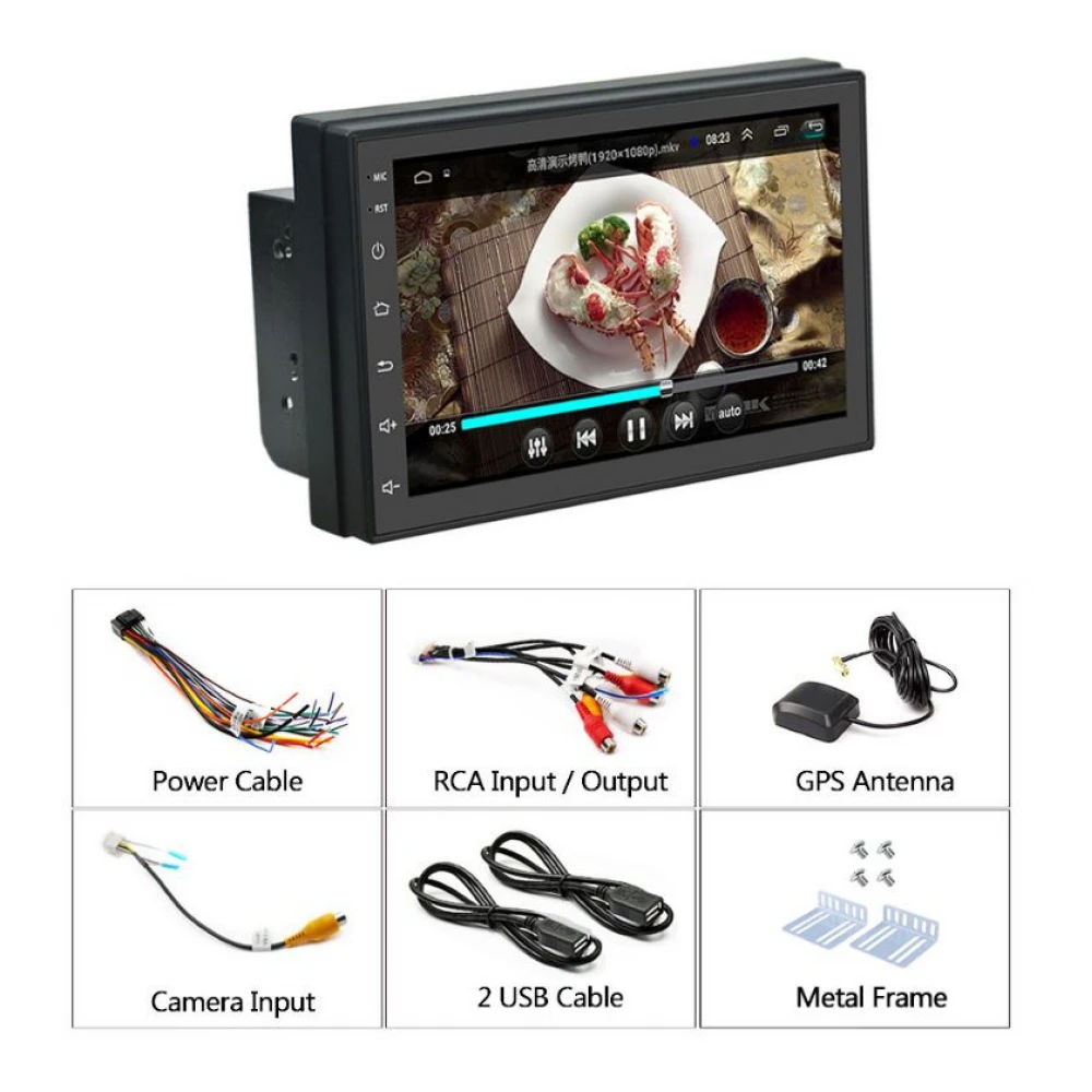 Navigație auto multimedia, 2 DIN, Android, GPS, Radio DVD Player Mp5, Video, 7 inch, WiFi