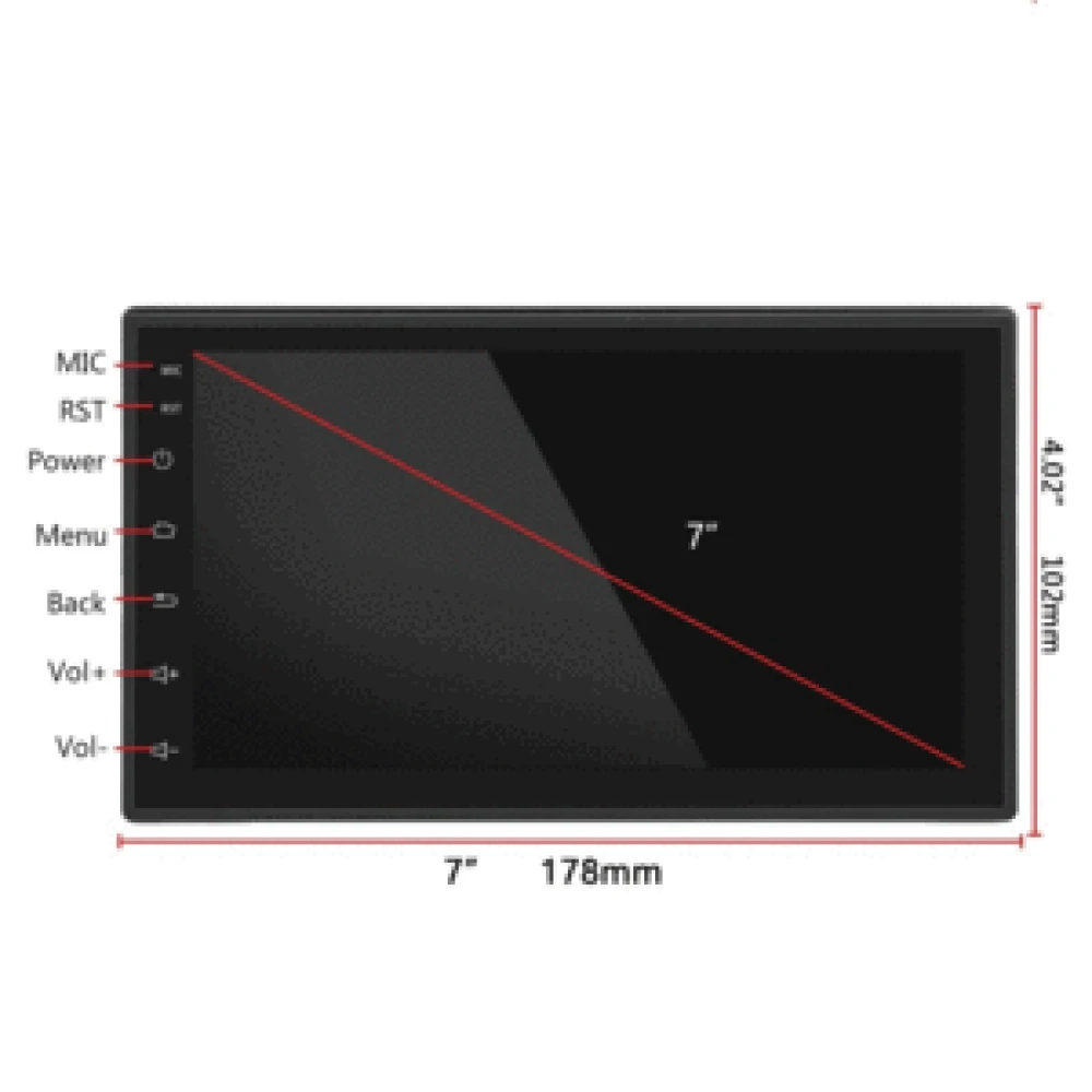 Navigație SatLink™ Android 9.1, display 7 inch Vw , Nissan , Opel , Ford Wifi , Bluetooth , Waze, Conectori ajustabili și suporți prindere, Ramă 2DIN