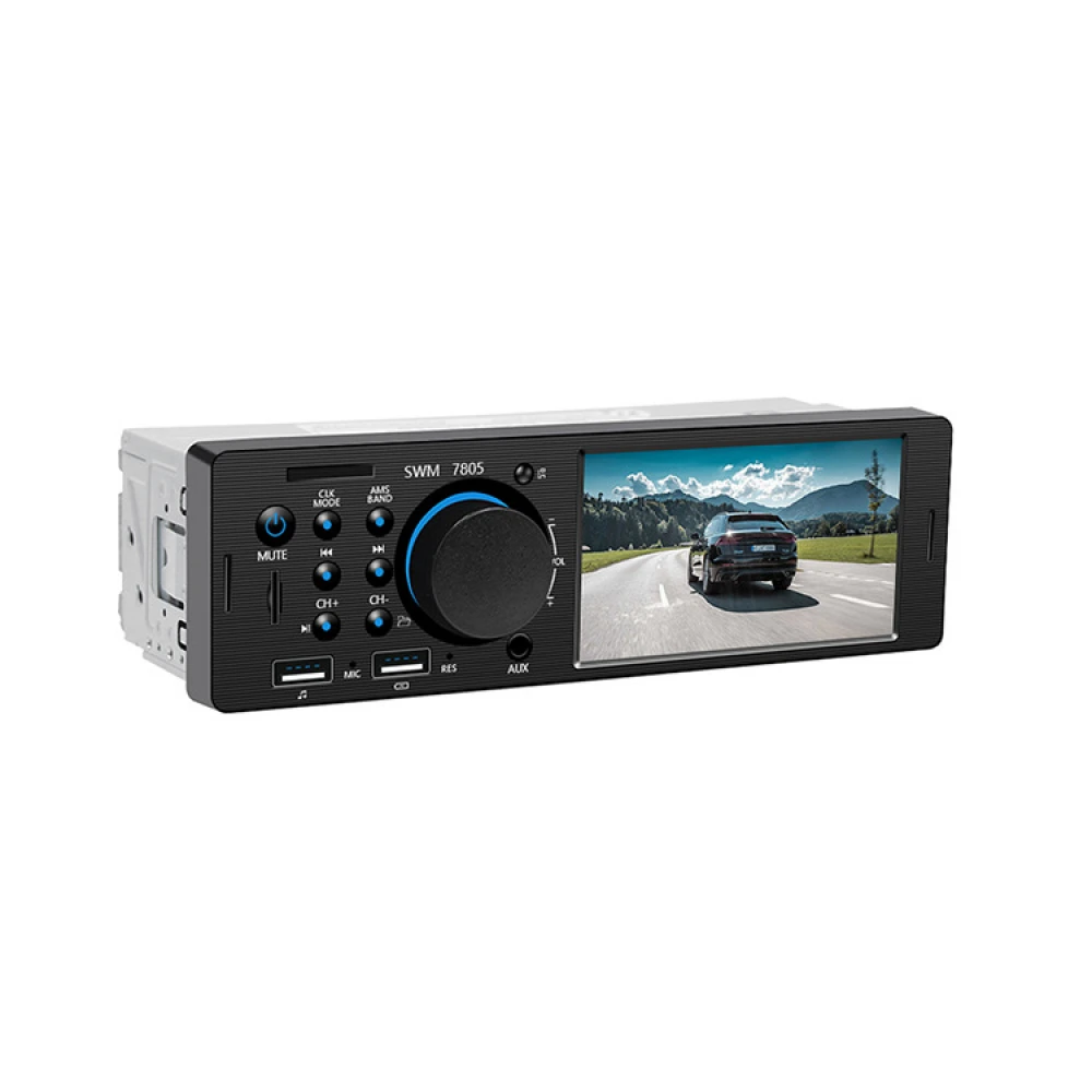 Radio Auto  MP3/1DIN , SD, USB, FM,  cu telecomandă / Display 4.1 / Ieșire amplificată 50WX4 