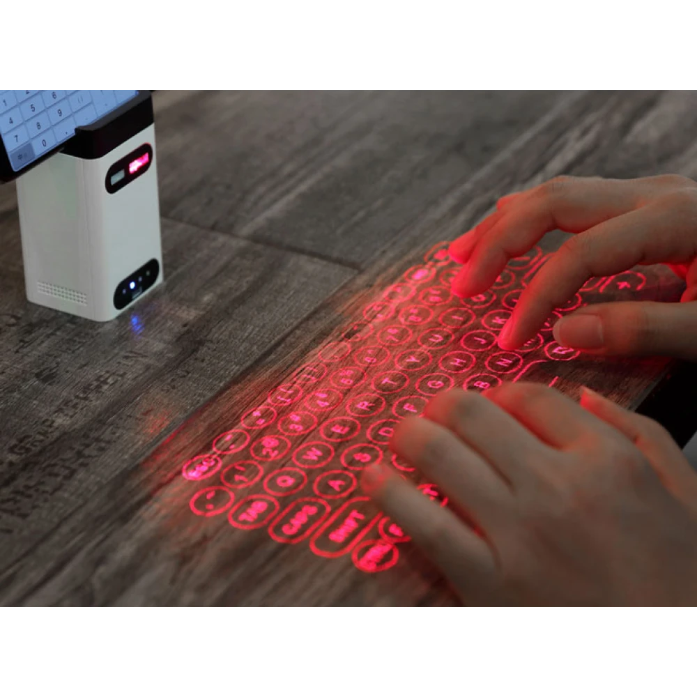 Tastatură Virtuală cool cu proiecție taste cu laser / Bluetooth și Usb, pentru mobil, tabletă sau televizor smart cu baterie proprie