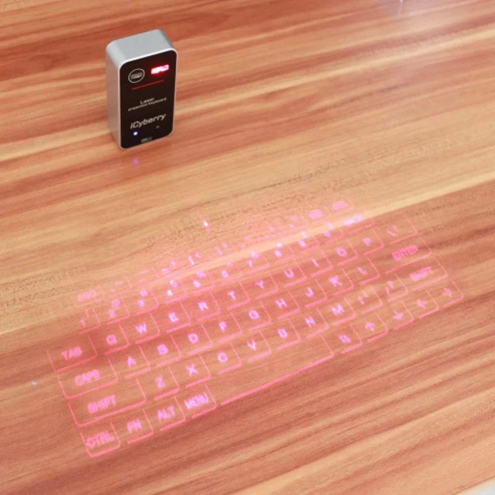 Tastatură Virtuală cool cu proiecție taste cu laser / Bluetooth și Usb, pentru mobil, tabletă sau televizor smart cu baterie proprie