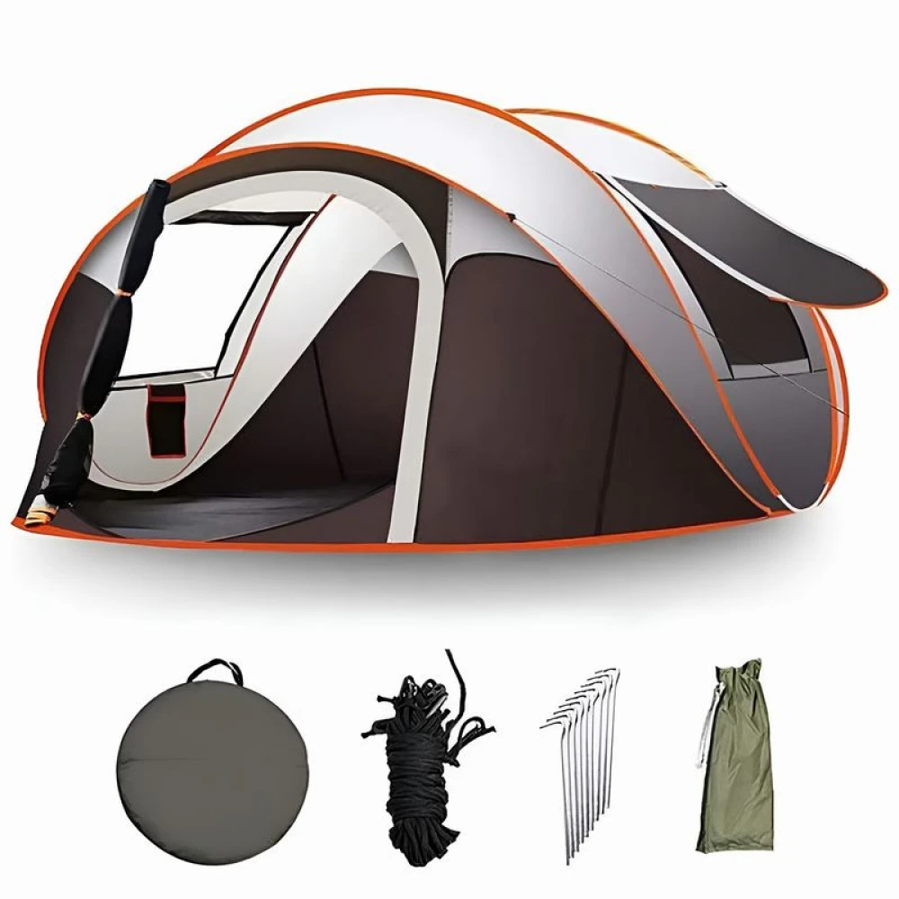 Cort Camping, 3 Persoane, Desfasurare Automata intr-o Secunda, Structura din Aluminiu / Munte / Aventura / Exterior / Drumetie